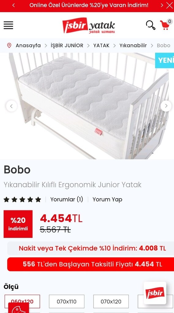 e-bebek baby plus park yatak çantasında ve İşbir Bobo yatak - 8