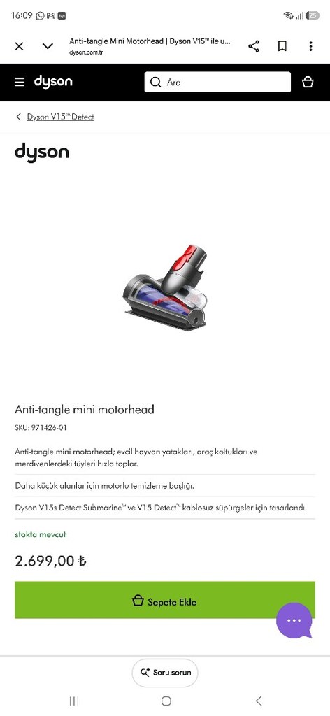 dyson gen5 detect orjinal dövücü başlık