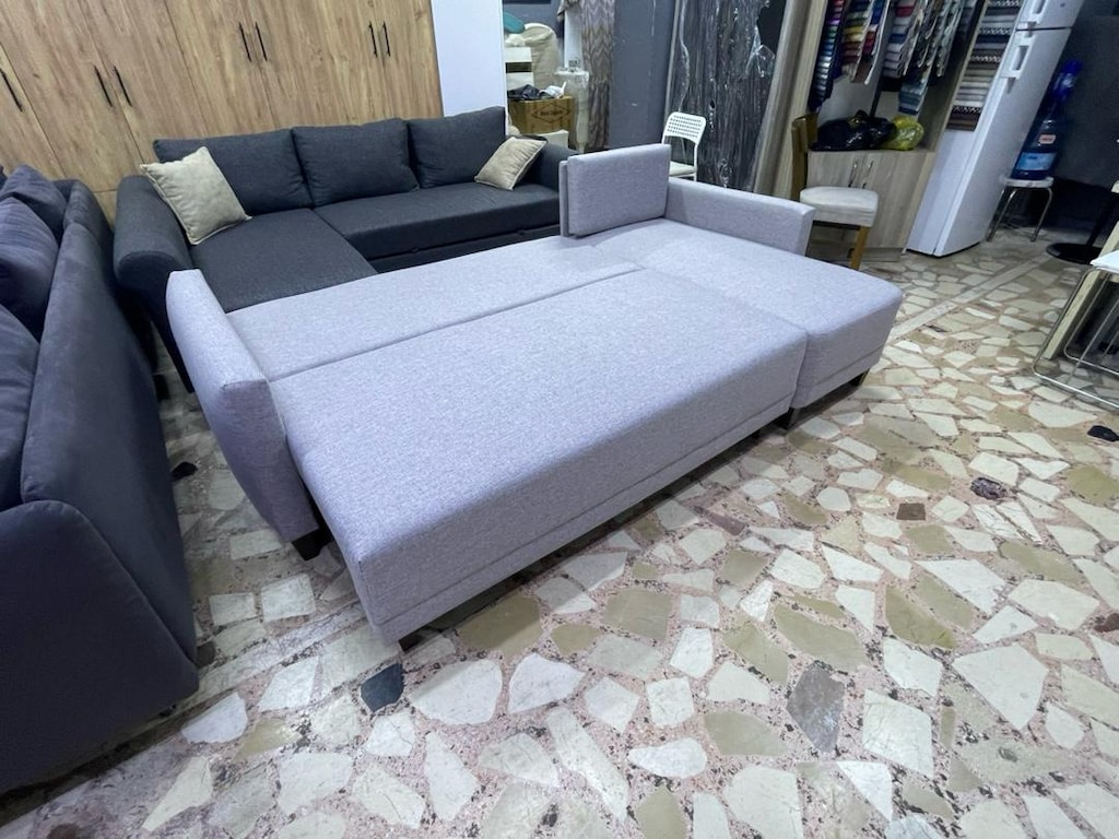 ENZA HOME SMART KÖŞE L KOLTUK YATAKLI BAZALI SIFIR KUMAŞ 240/145 - 7