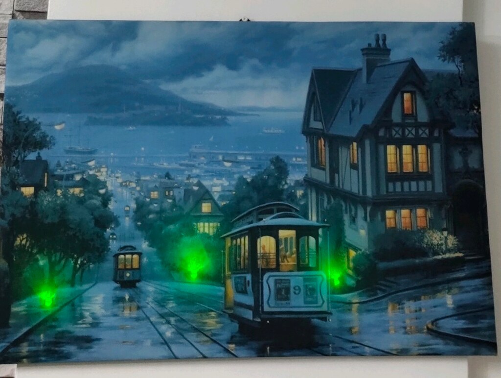 Led ışıklı Bez üzerine baskı tablo 2 adet - 4