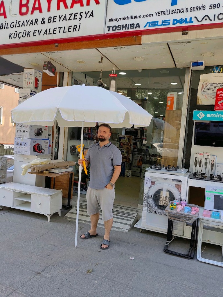 DEV KAMPANYA 200CM PLAJ ŞEMSİYESİ SIFIR MAGAZADAN A KALİTE GÖLGELİK - 7