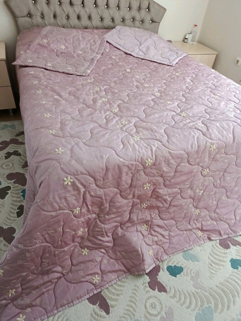 yeni çantasında yatak örtüsü saten büyük boy iki renk kulanlır - 5