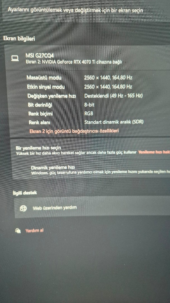 MSI 27" OPTIX G27CQ4 165Hz 1ms 2xHDMI DP WQHD Curved VA Monitör - 2
