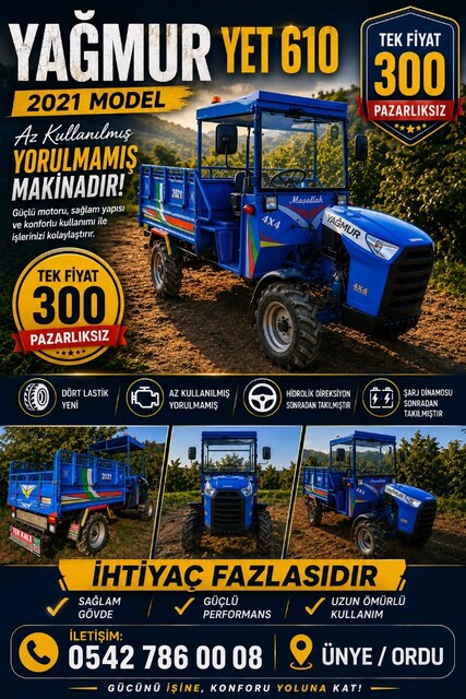 YAĞMUR YET 610 – 2021 MODEL | SAHİBİNDEN | TEMİZ VE MASRAFSIZ