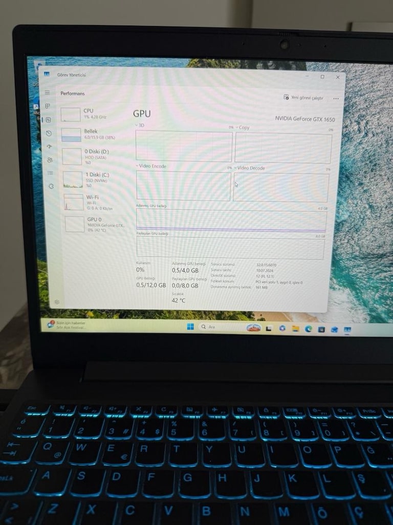 Lenovo L340 Gaming 17-9750H GTX1650 16GB RAM SSD FHD - 9