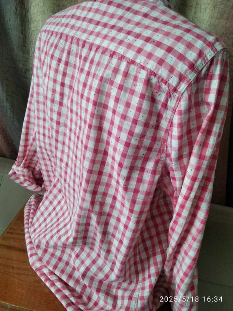 Mavi jeans Uzun kollu Kareli Gömlek - açıklama altta — görsel 3/4