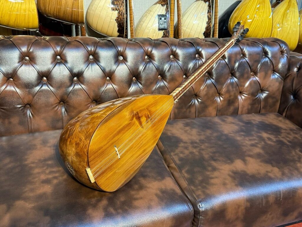 TAM PROFESYONEL 45 TEKNE OYMA GÜRGEN 1.SINIF KALİTE UZUN SAP SAZ - 8