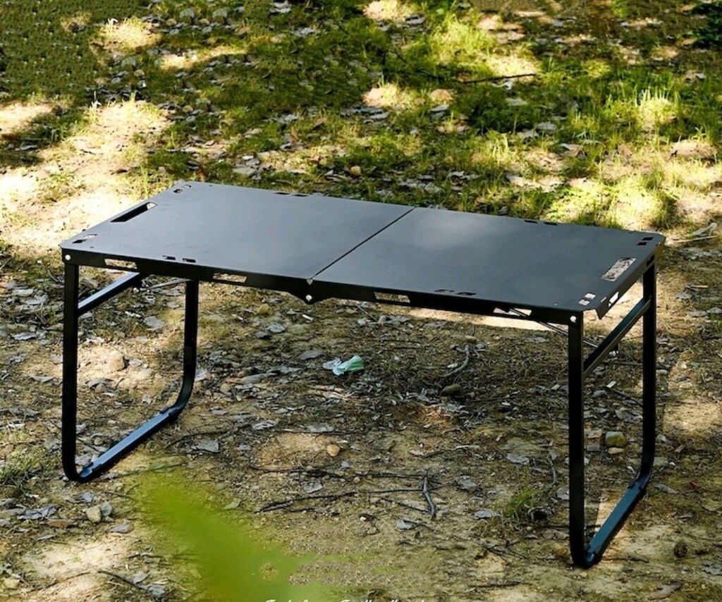 hidrolik otomatik karbon çelik katlanır piknik ve kamp masası - 2
