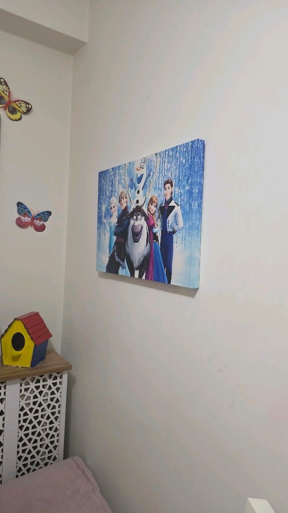 Frozen Karakterli Mavi Duvar Tablosu - 2