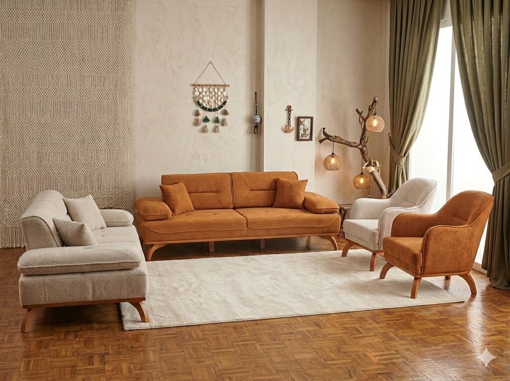 BOHEM TARZ MEKANİZMALI KOLTUK TAKIMI / ANTALYA - 3