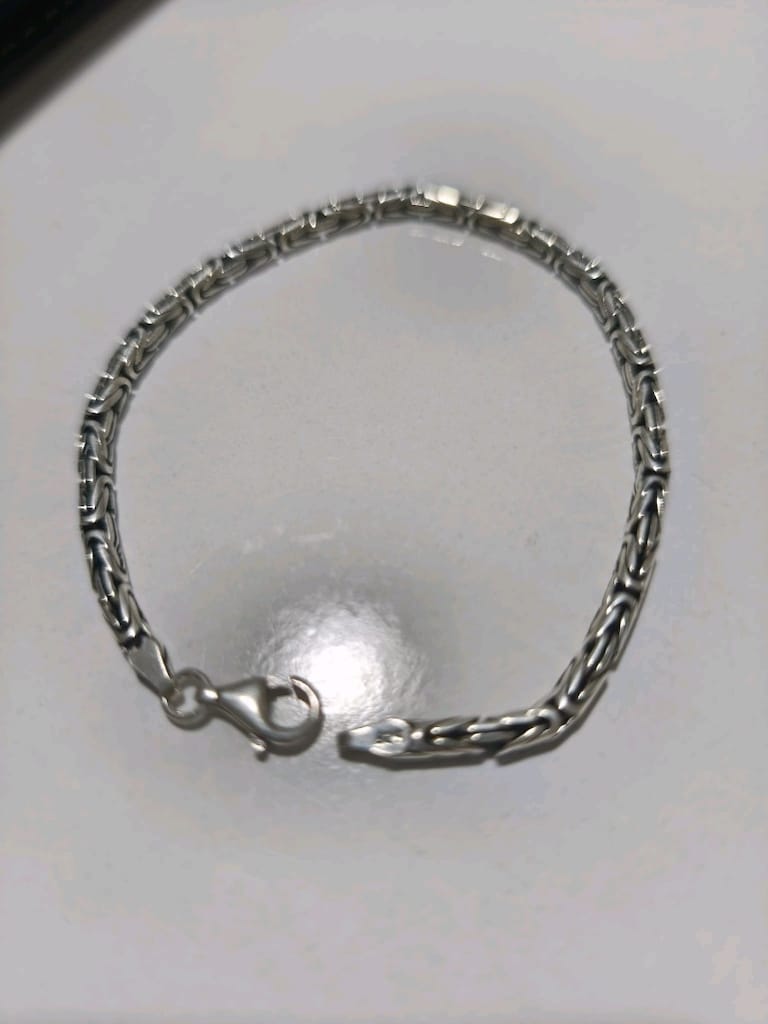 gümüş kral bileklik 3.3mm 10gr 21 cm - 2
