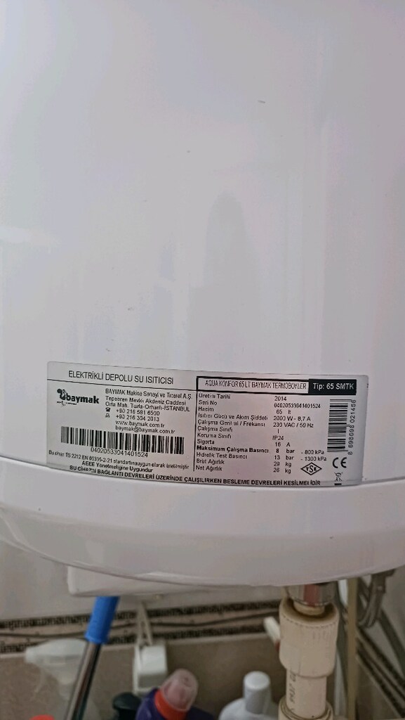 Baymak Boyner 65 litre su ısıtıcı - 3