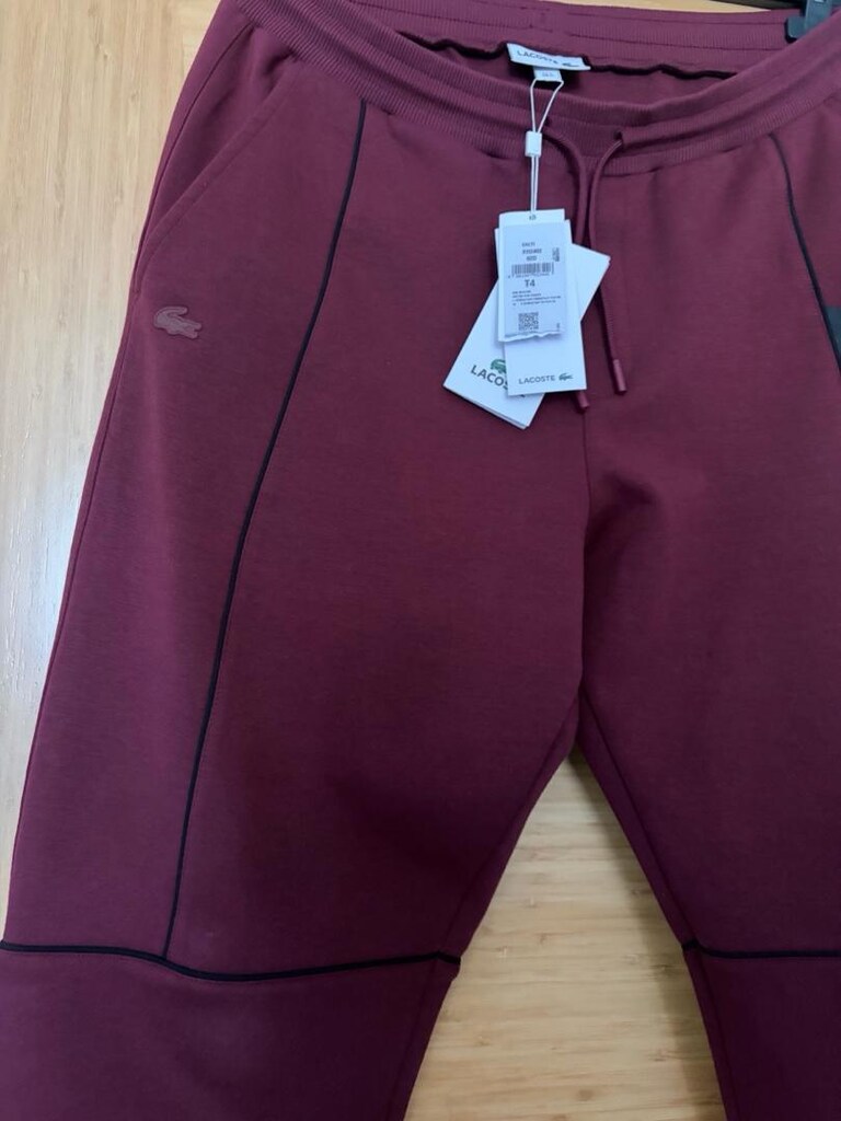 ORİJİNAL LACOSTE EŞOFMAN ALTI BORDO MEDİUM SIFIR ETİKETLİ — görsel 15/16