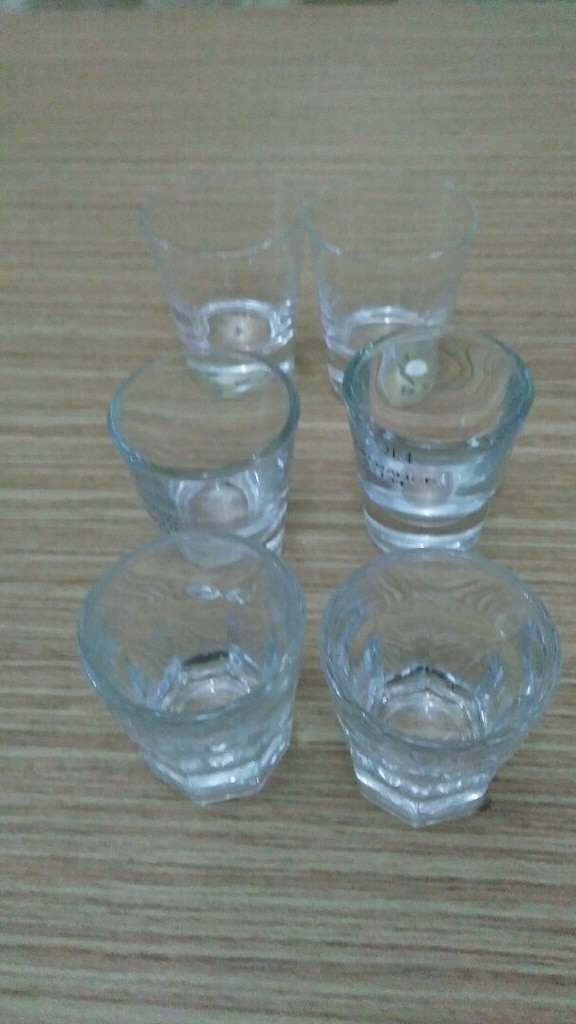 Paşabahçe marka çeşitli ebatlarda küçük boy zemzem bardağı, 6 adet - 5