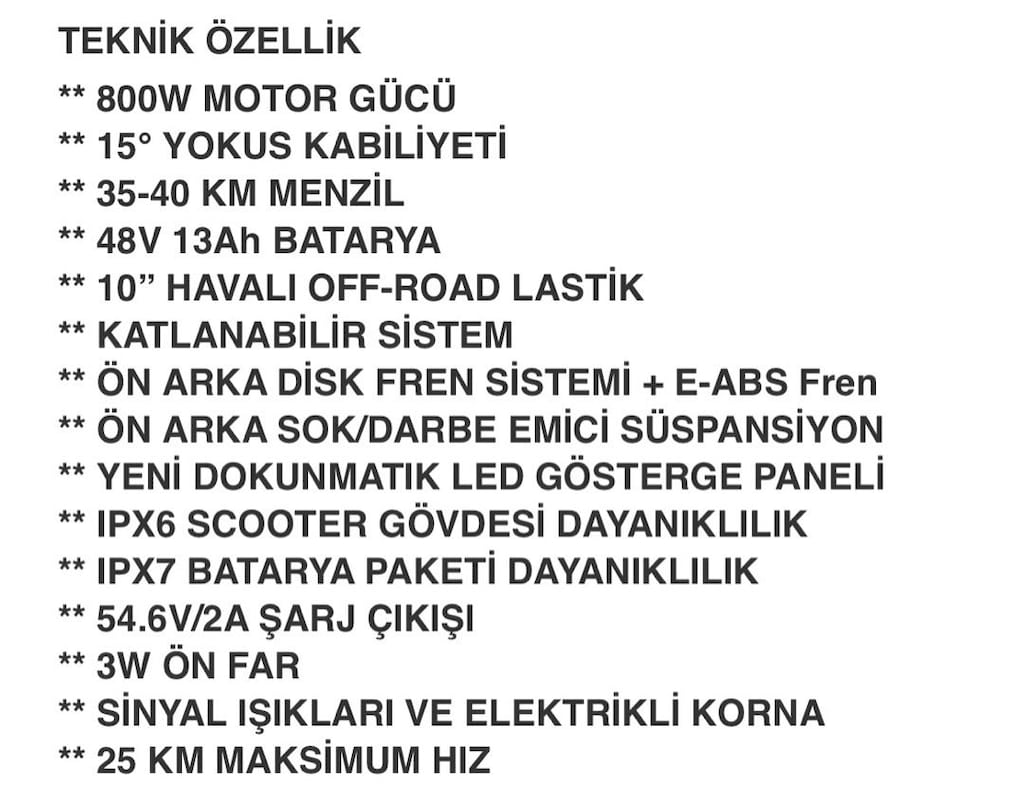 ONVO ELEKTRİKLİ SCOOTER - 7