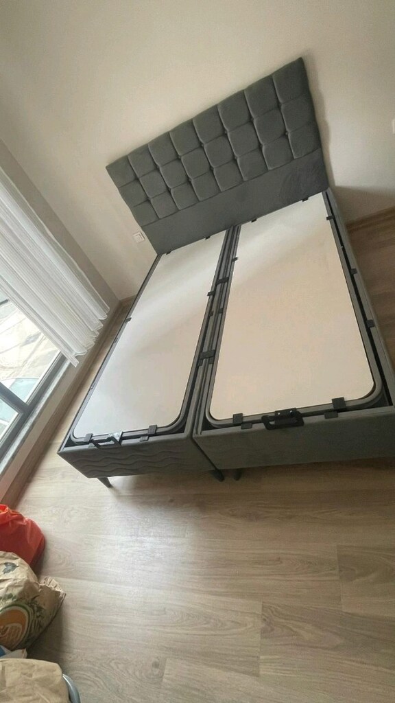 Çift kişilik baza başlik pedli ortopetik yatak - 4
