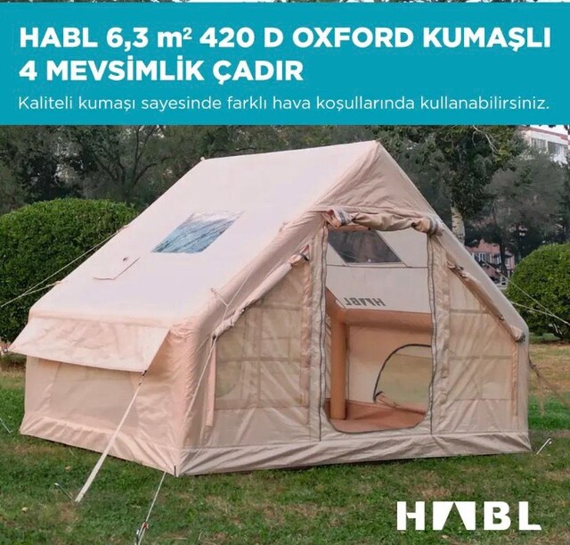 6 kişilik 420 denye garantili şişme çadır öncükamp güvencesiyle