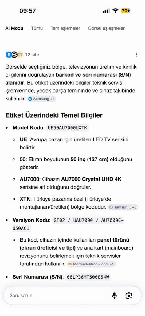 Samsung Tv 127 ekran 50inç - 6
