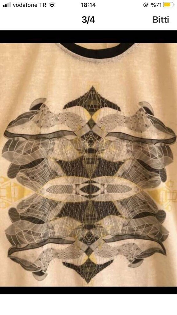 Etnik Bohem Desenli Tshirt - Tişört - 3