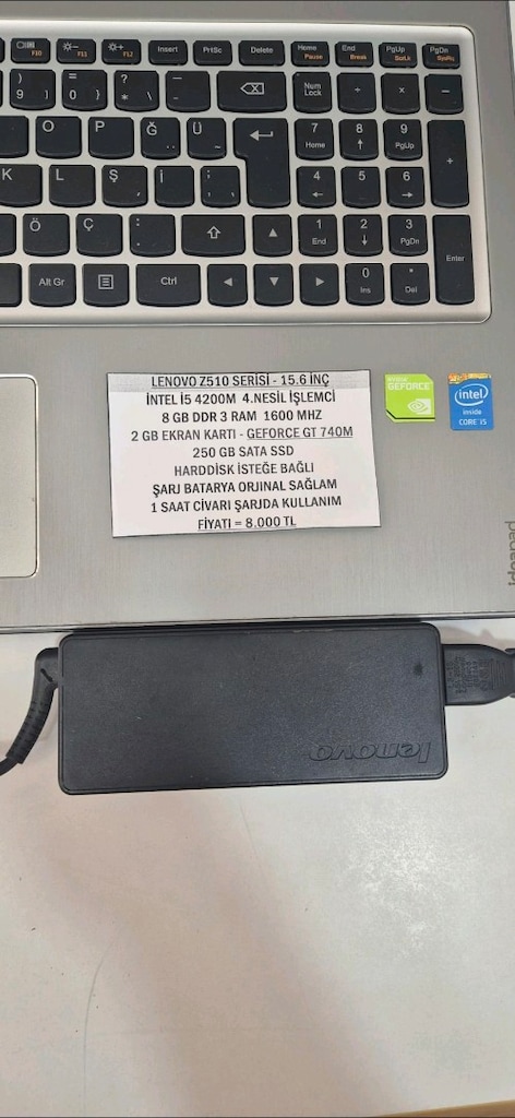 LENOVO LAPTOP NOTEBOOK İ5 4.NESİL İŞLEMCİ 8 RAM 2 GB GT 740 EKRAN KART - 3