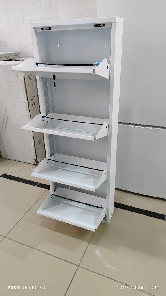 sıfır 3 bölmeli metal Demirli ayakkabılık sağlam kaliteli - 6