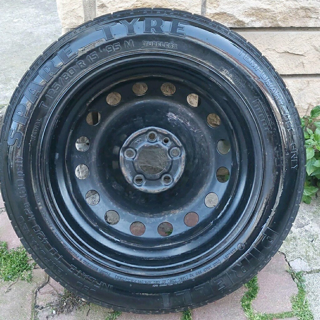 orjinal Fiat egea 5X98 15 inç stepne 125 80 15 kriko takimi set - 8