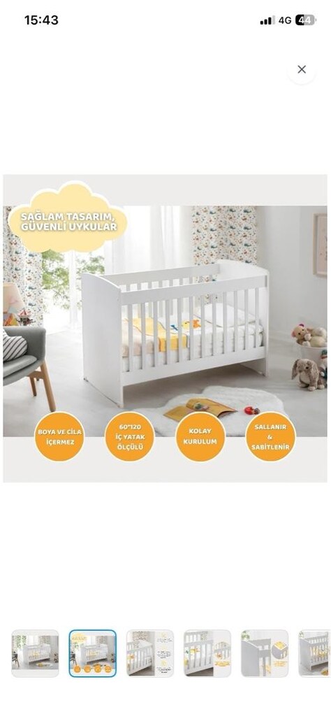Ahşap bebek beşiği yatak hediye - 6