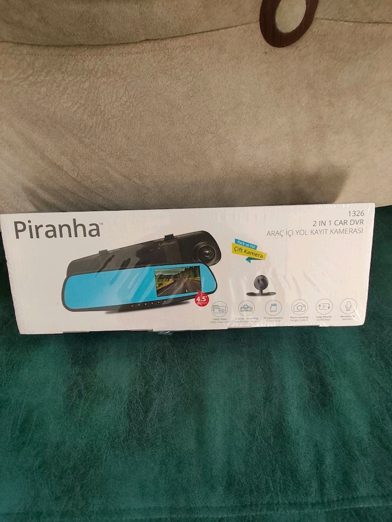 Piranha 1326 2 in 1 (Dikiz Aynalı) Araç İçi Yol Kayıt Kamerası - 3