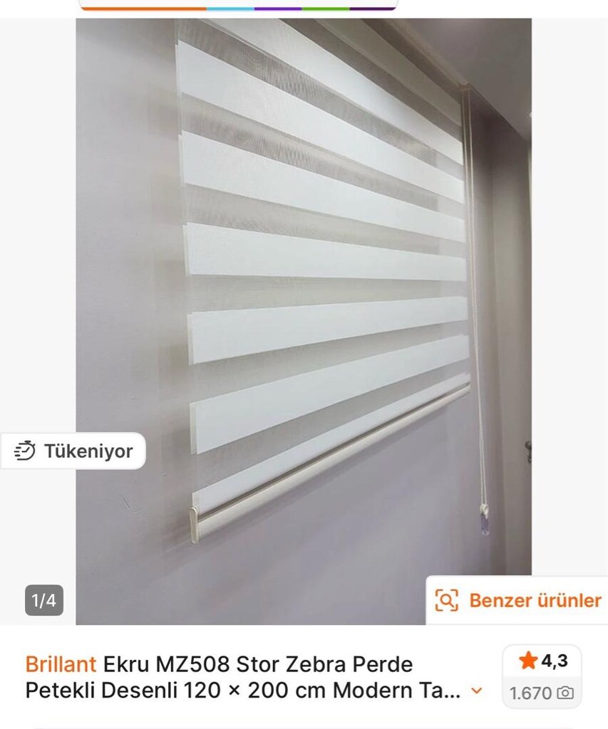 ZEBRA STOR PERDE (120*200)cm. - 5