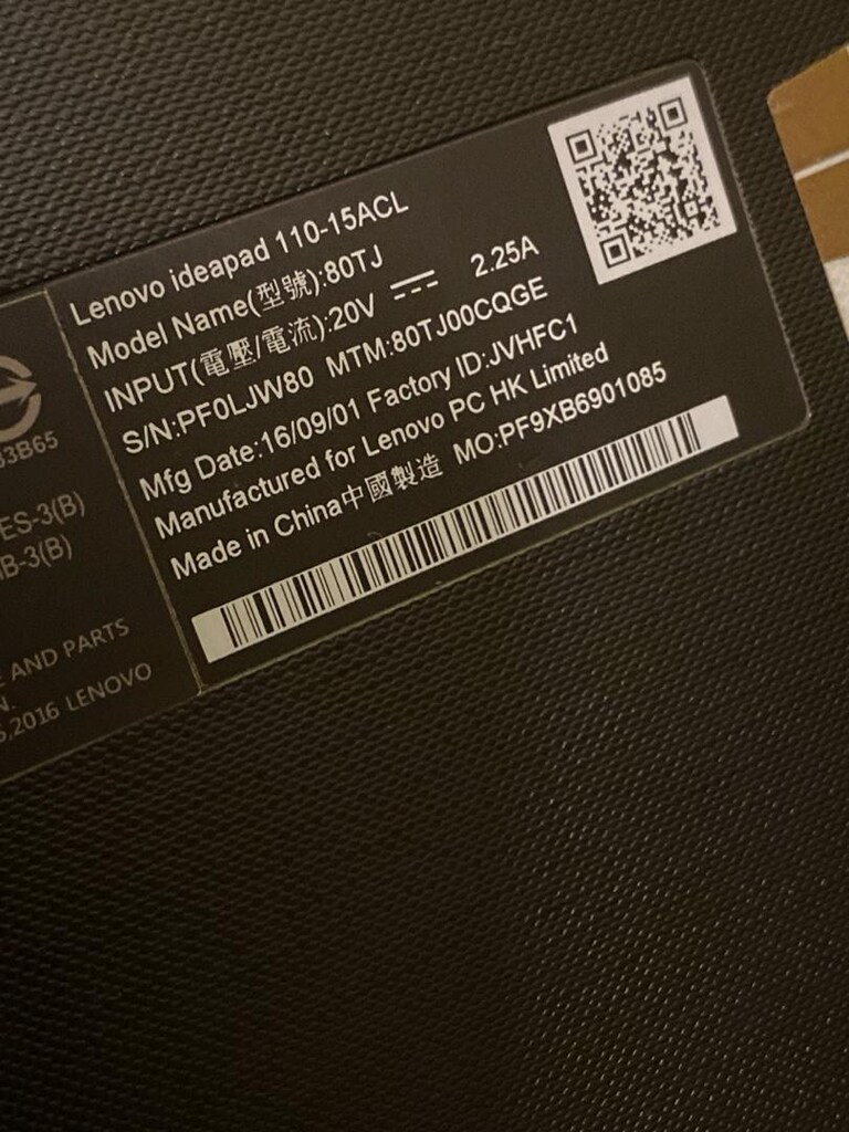 Lenova İdeapad 110-15ACL80TJ Arızalı Anakart Parçaları Tüm kasa Takımı - 14