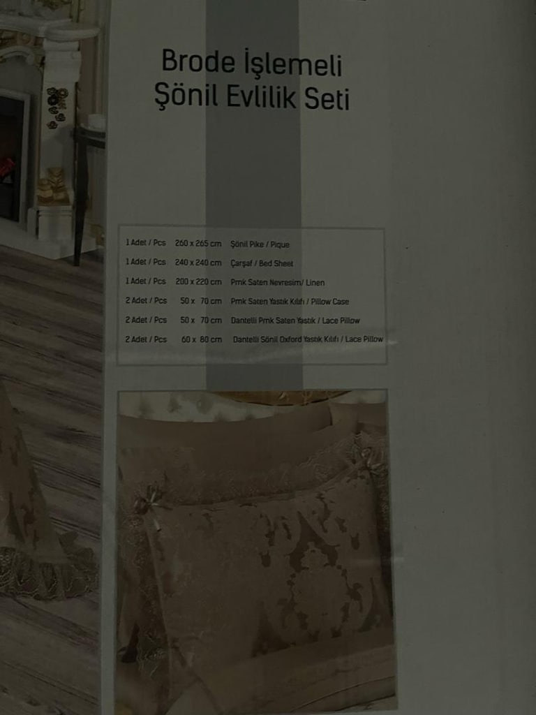 şönil yatak örtüsü seti çeyizlik - 4