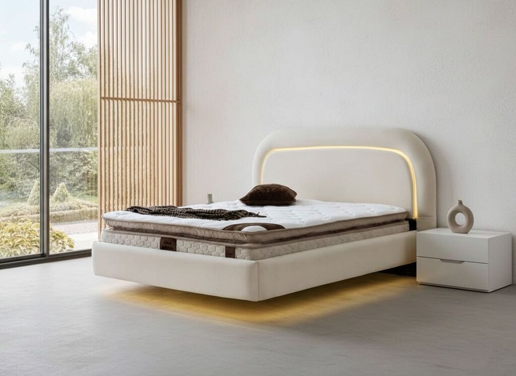 Sıfır , LED Aydınlatmalı Modern Karyola / Baza - Aytaşı - 4