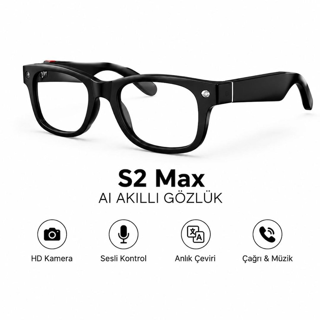 S2 Max Akıllı Gözlük Kameralı Güneş Gözlüğü - 8