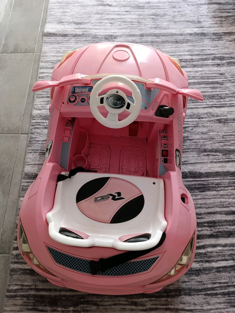PEMBE AKÜLÜ ARABA 12 VOLT( AKÜSÜ BİTTİ) - 4