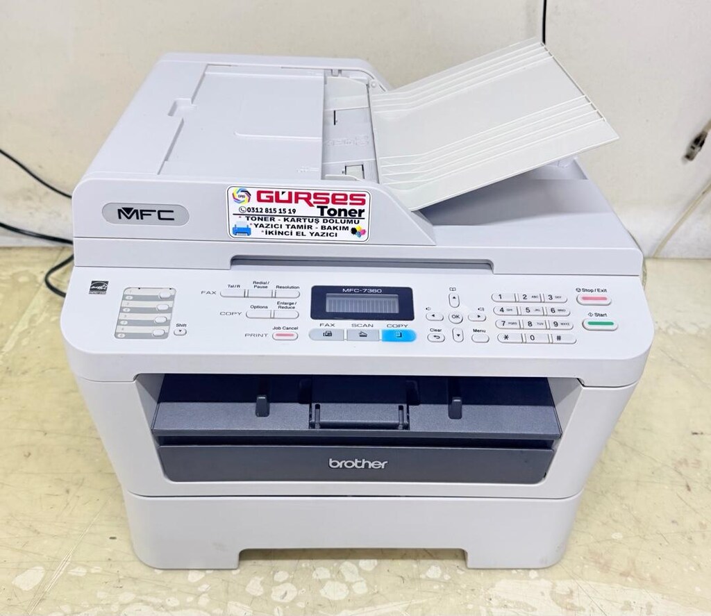 Yazıcı Brother 7360 çok fonksiyonlu lazer Fotokopi tarayacı faks - 3