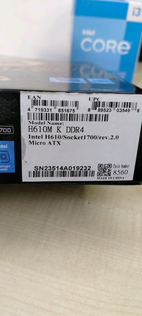 H610 ANAKART VE İŞLEMCİ İ3 13100F - 2
