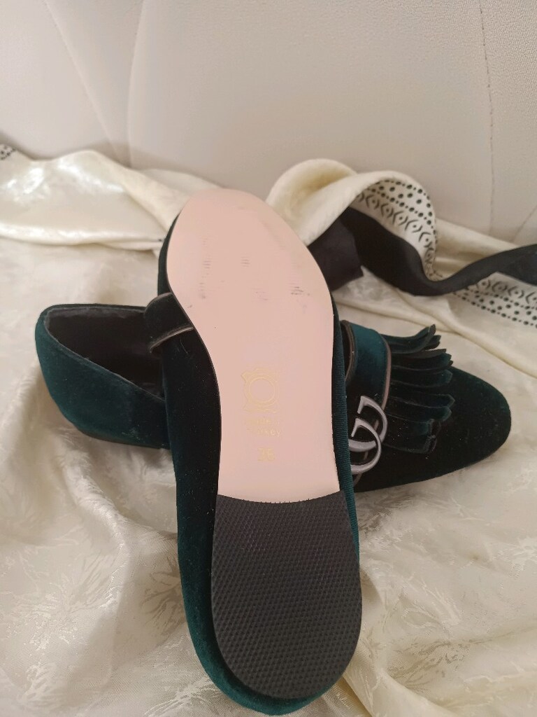GG Marmont "Le Scarpe" Püsküllü Süet Makosen Bayan Babet _36_ Numara - 3