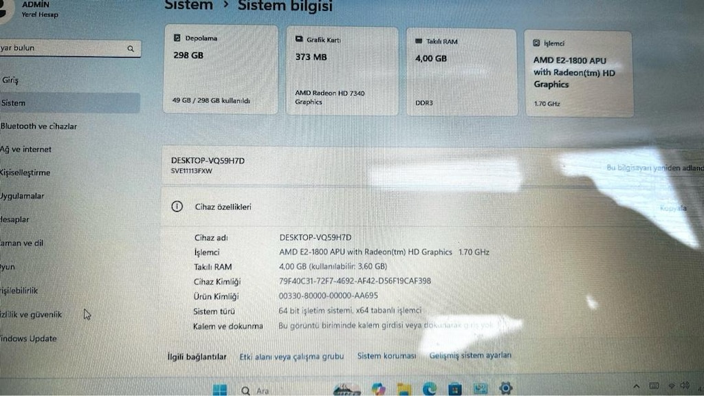 Sony Vaio Sony VAIO E serisi Windows 11 laptop, - 11