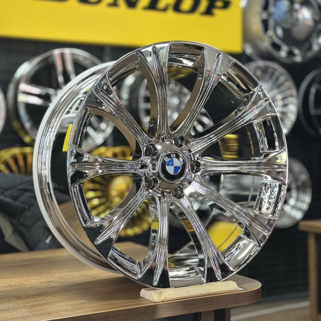 19 inç 5x120 BMW E60 M5 Krom Jant Takımı 9-10 Offset Sıfır - 3