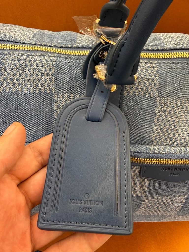 Louis Vuitton Damier Denim Keepall Çanta - 3