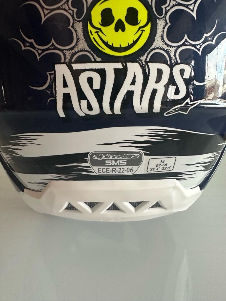 Alpinestars S-M5 Rash – Night Navy / Yellow Fluo Glossy, M (57–58 cm) - 5