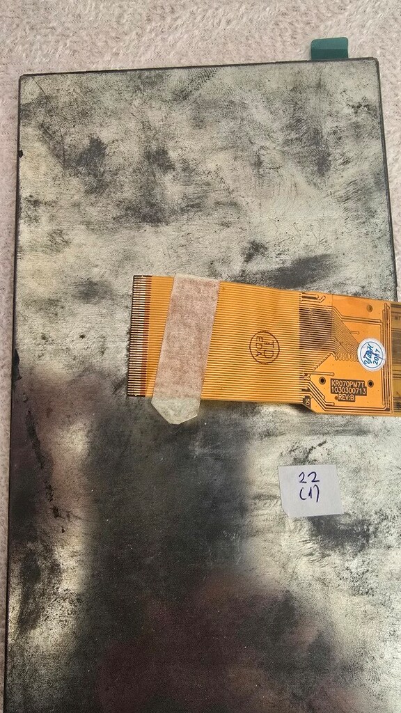 KR070PM7T 1030300713 REV:B kodlu tablet teyp multimedya üretim ekranı - 2