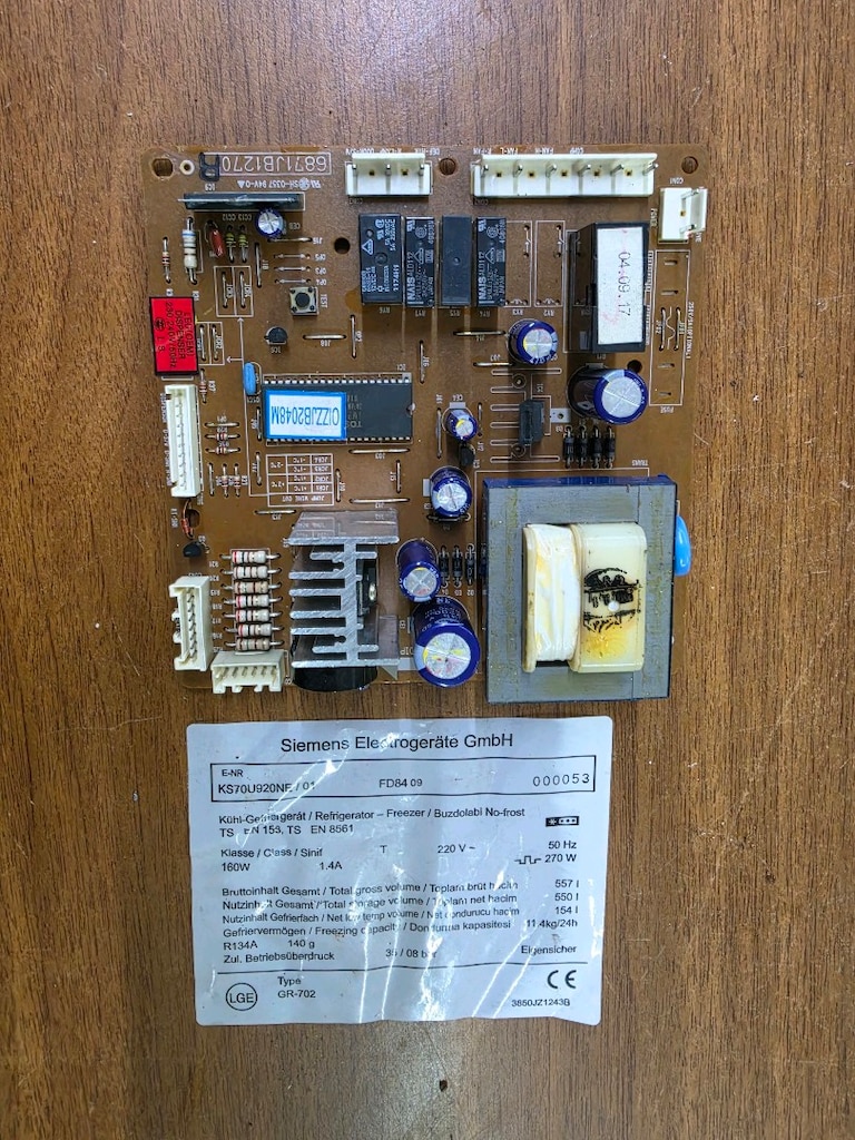 Siemens KS70U920NE / 01 Buzdolabı Elektronik Ana Kart - Orijinal Çıkma - 5