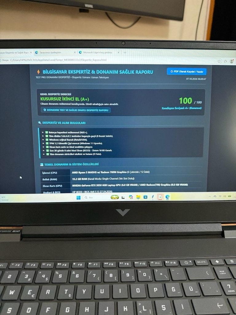 HP VİCTUS TERTEMİZ KOZMETİK 10/10 2 AYLIK FATURALI KUTUSU YOK - 9