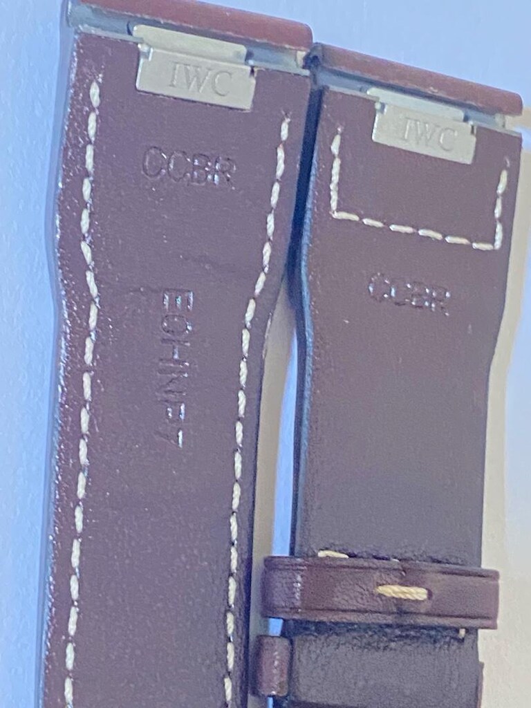 IWC kahverengi deri kordon kolay tak çıkar 21 mm - 2