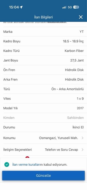 YT pro bisiklet
