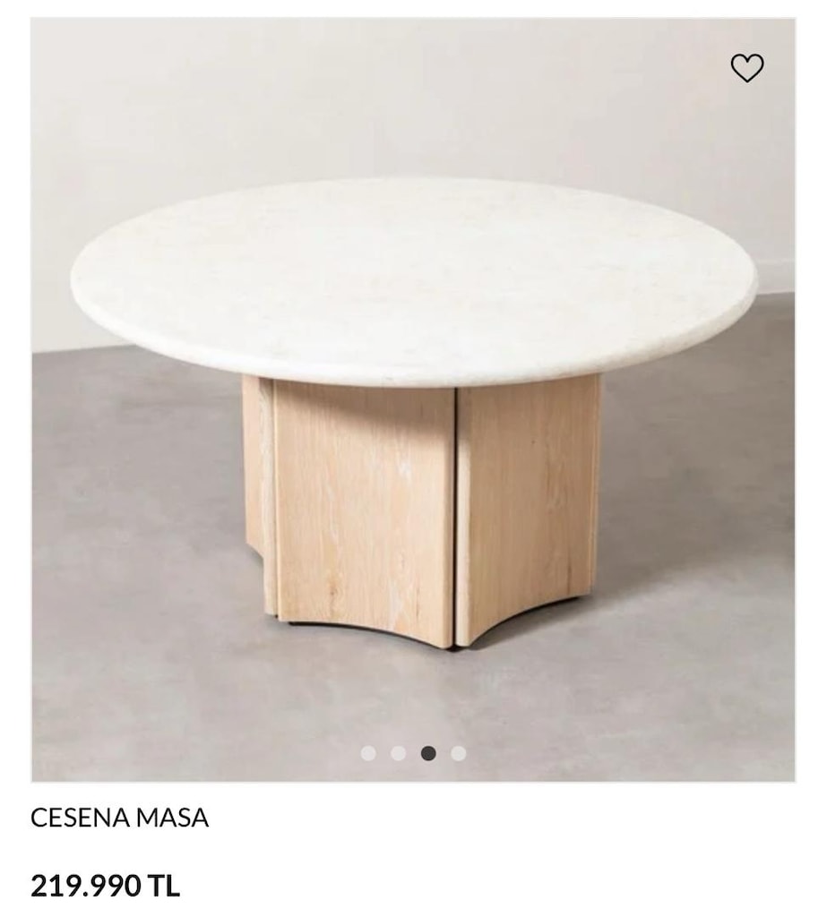 Mudo Concept Yemek Masası Sıfır, Doğal Taş - 6