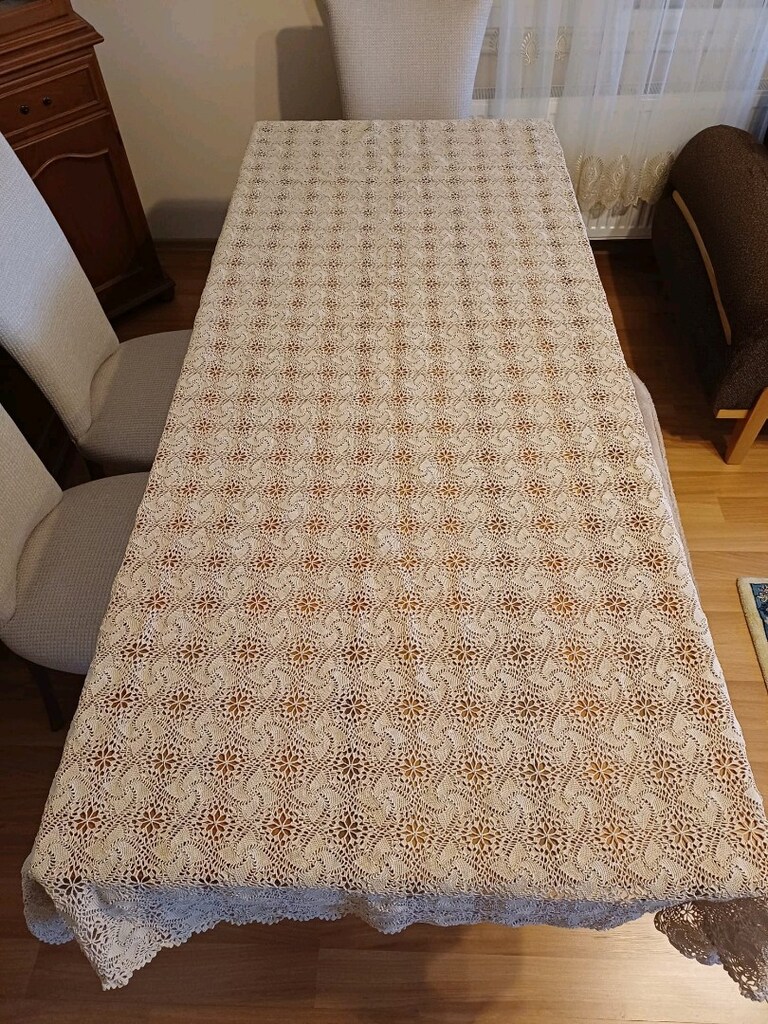 BEJ RENK DANTEL EL ÖRGÜSÜ MASA ÖRTÜSÜ - 5