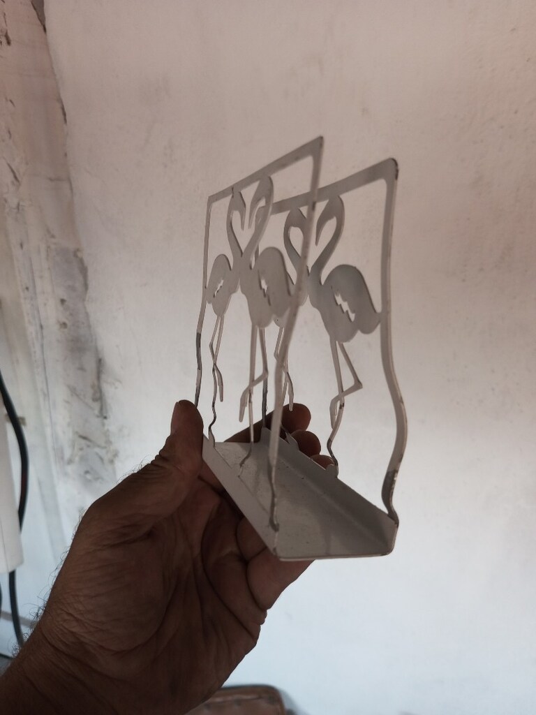 metal peçetelik çok gösterişli havalı kuğu resimleri var teneke metald - 2