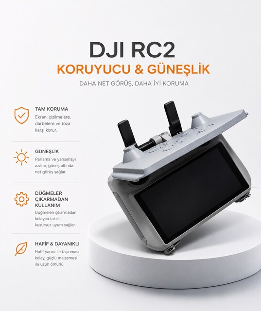 DJI RC2 Uyumlu Koruyucu & Güneşlik
